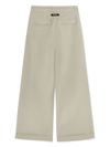 Wide leg cotton trousers