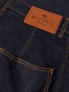 Jeans larghi in cotone denim con dettagli lurex