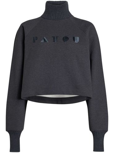 PATOU - Embroidered logo crop sweater