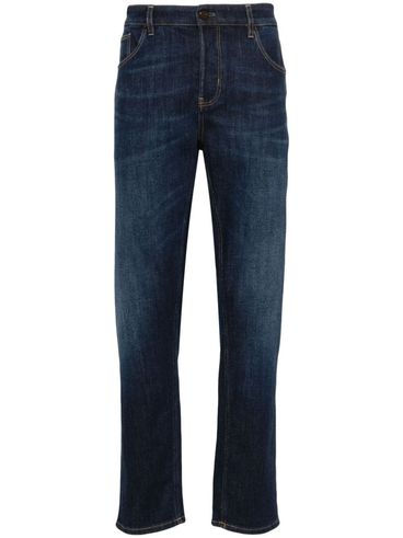 Slim-fit jeans in medium-rise cotton