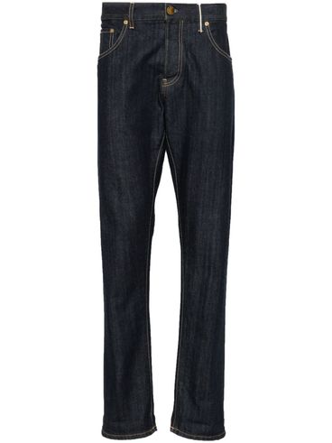 Straight-leg cotton jeans with cuffs