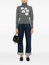 Intarsia logo cashmere blend jumper