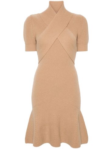 Knitted cashmere blend minidress