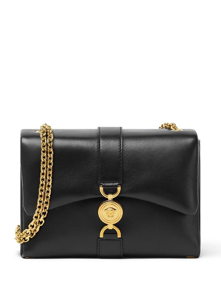 Shop Versace Black Kleio Lambskin Crossbody Bag