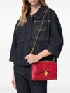 Red Kleio lambskin crossbody bag