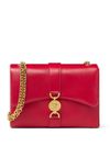 Red Kleio lambskin crossbody bag