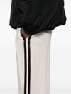 Side stripe detail wide leg trousers