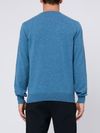 Maglia girocollo in cashmere blu