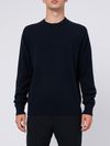 Blue cashmere crew neck jumper