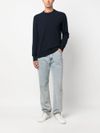 Maglia girocollo in cashmere blu