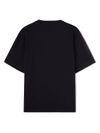 Black cotton T-shirt with logo