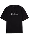 Black cotton T-shirt with logo