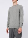 Maglia girocollo in cashmere grigio