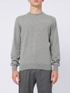 Maglia girocollo in cashmere grigio