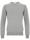 Maglia girocollo in cashmere grigio