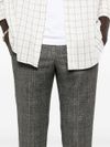 Wool trousers with a check pattern