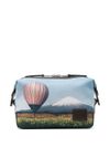 Beauty case with landscape print