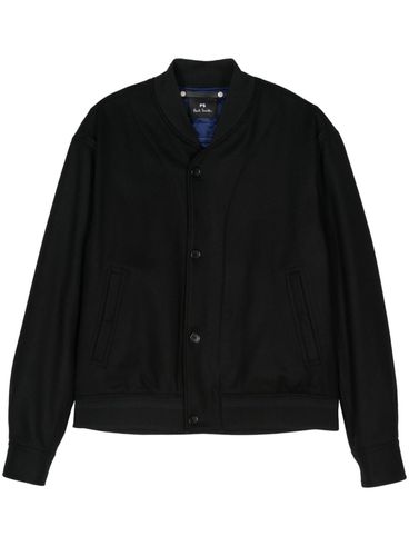 PS PAUL SMITH - Wool blend bomber with ribbed collar