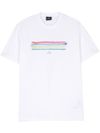 T-shirt in cotone biologico con stampa a righe