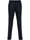 Slim-fit virgin wool trousers