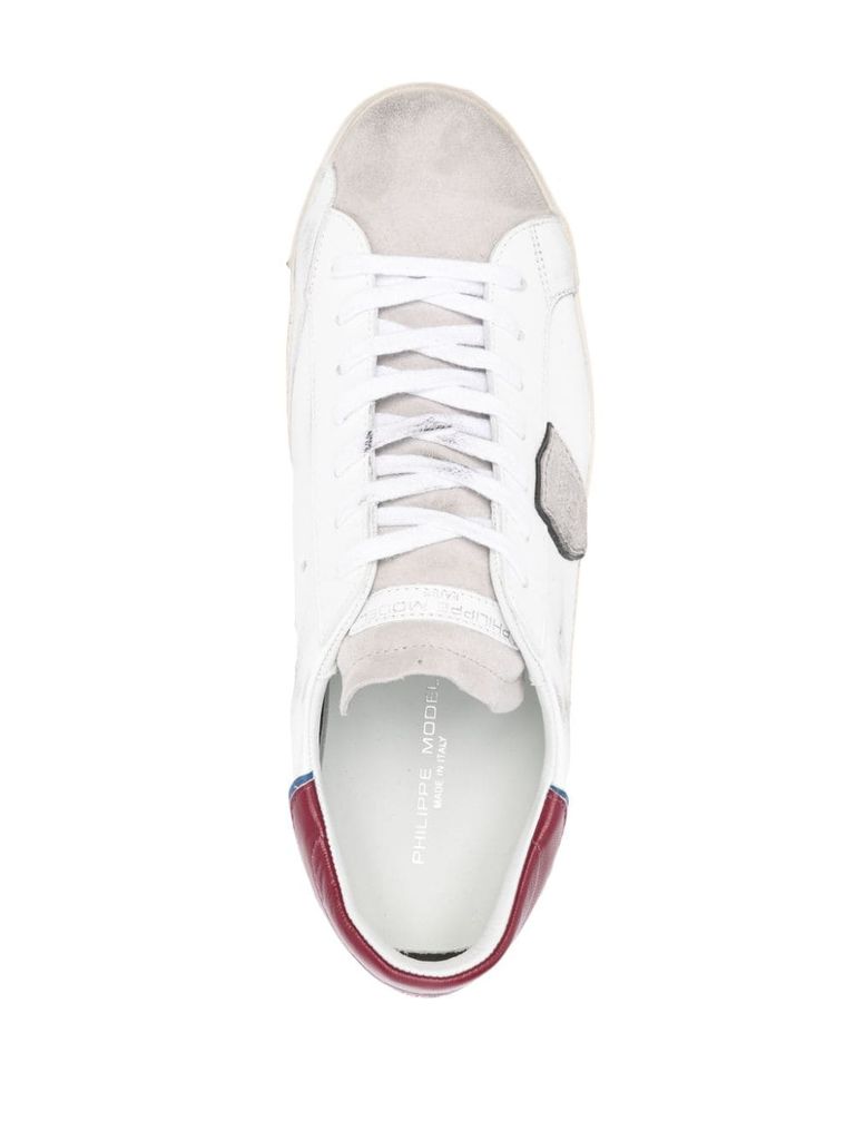 Shop Philippe Model Sneakers Prsx In Pelle Di Vitello Effetto Vissuto In Bianco