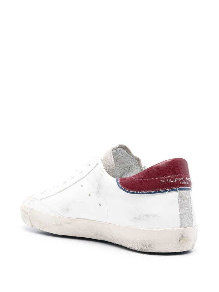 Shop Philippe Model Sneakers Prsx In Pelle Di Vitello Effetto Vissuto In Bianco