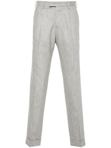 Slim-fit virgin wool trousers