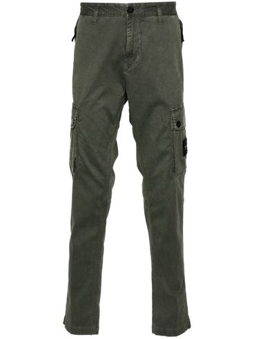 STONE ISLAND - Cotton Cargo trousers with pockets