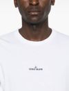 White cotton T-shirt with black logo