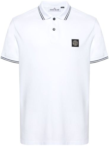 STONE ISLAND - Short-sleeve polo shirt in organic cotton