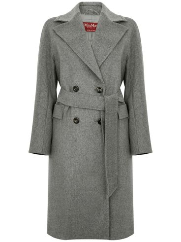 'Astro' gray double-breasted coat