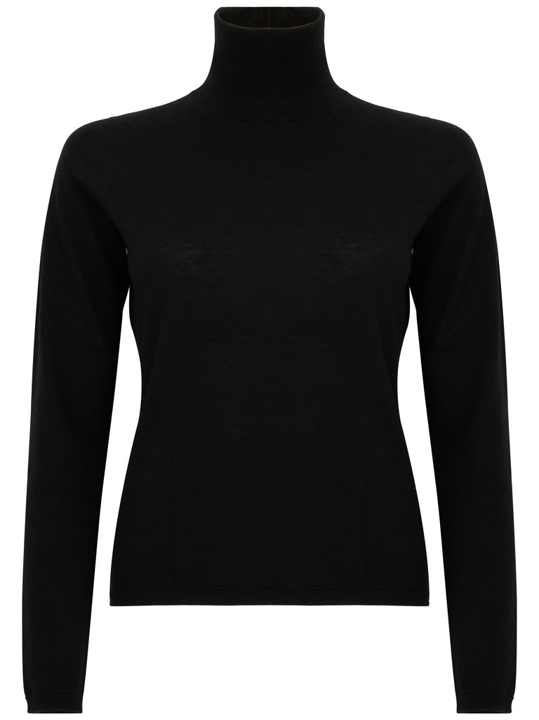 Shop Max Mara 'adda' Black High-neck Sweater