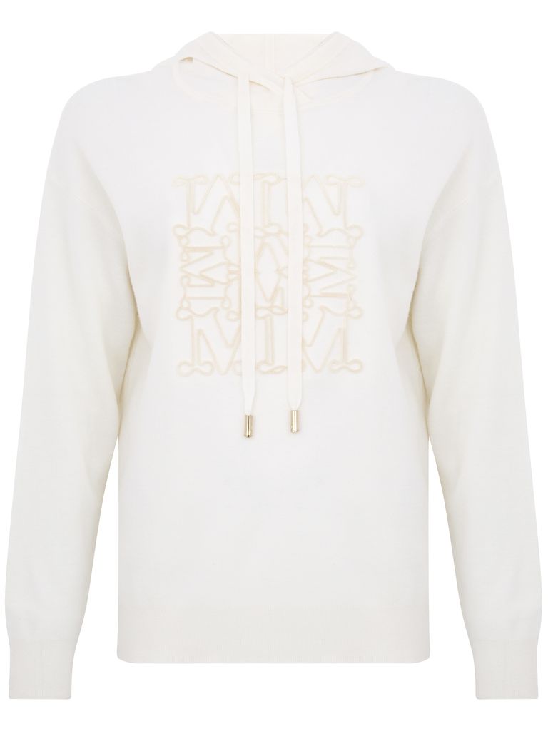 Shop Max Mara 'pamir' White Hoodie