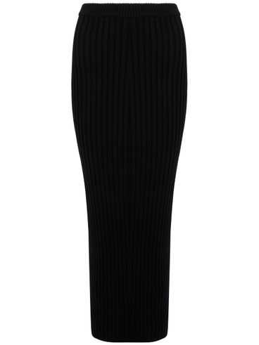 'Seta' high-waisted fitted skirt