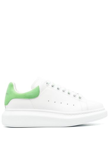 Sneakers 'Oversize' in pelle bianco e verde