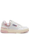 Sneakers 'CLC' in pelle di vitello bianco e rosa