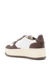 Sneakers 'Medalist' platform in pelle bianco e marrone