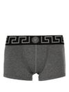 Cotton boxer shorts with Greek key pattern