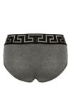 Cotton briefs with Greek key pattern