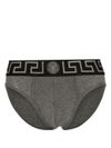 Cotton briefs with Greek key pattern