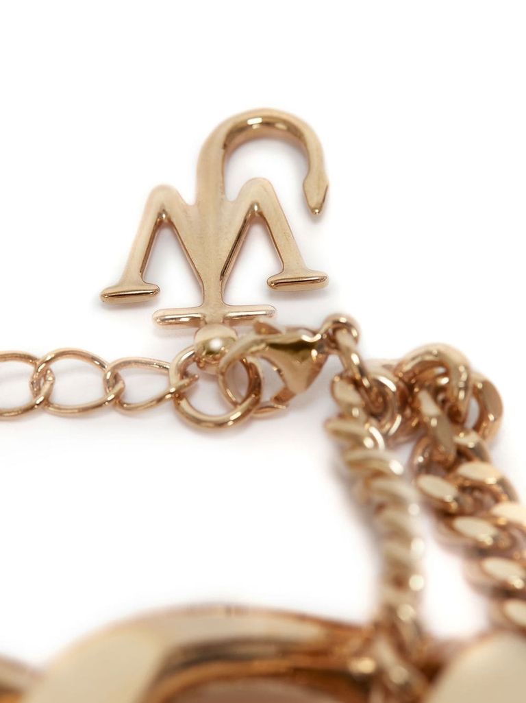 JW ANDERSON LOGO-DETAIL CHAIN-LINK BRACELET 