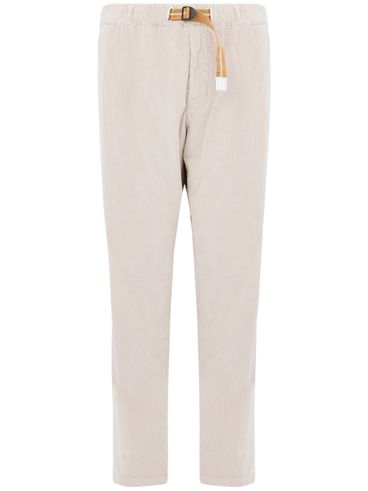 Cotton trousers with belt detail