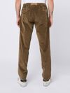 Cotton ribbed trousers with velvet effect