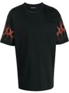 Cotton T-shirt with flame print