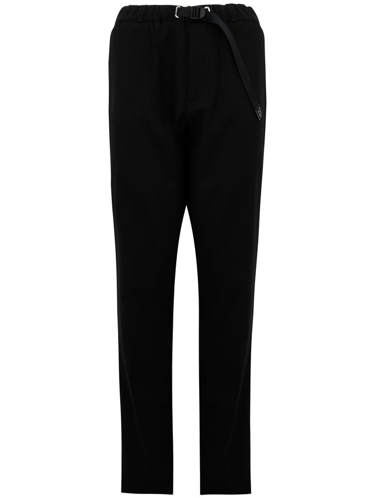 Shop White Sand Trousers With Waistband Belt In Black