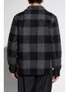 Wool shirt with plaid pattern