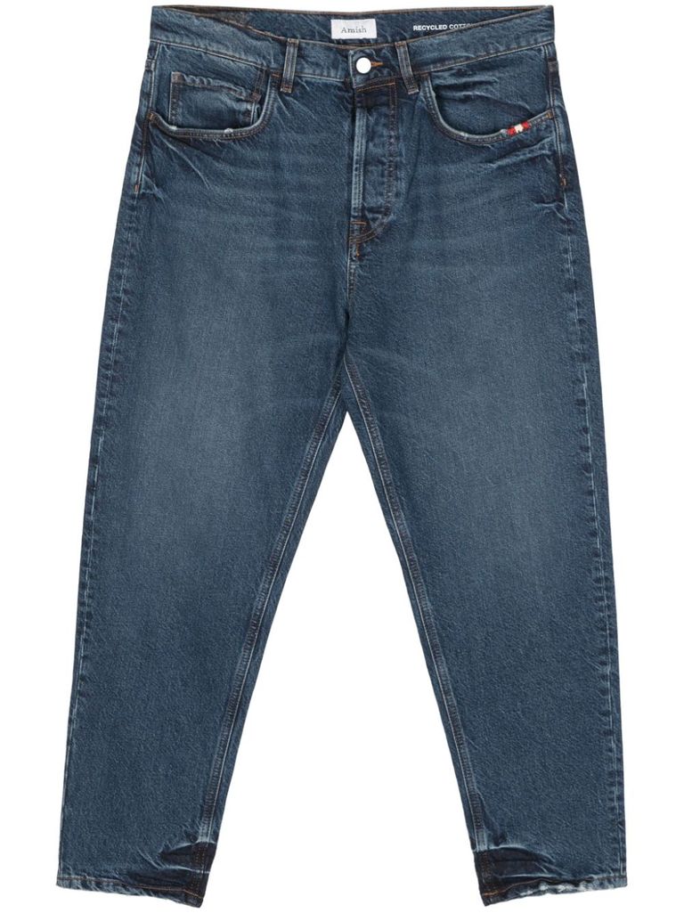 Shop Amish Dark Blue Cotton Jeremiah Jeans