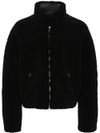 Wool-effect jacket with a high collar