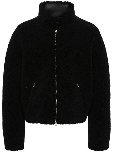 Wool-effect jacket with a high collar