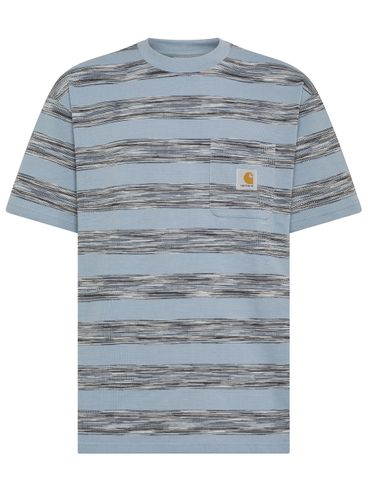 Cotton T-shirt with striped print